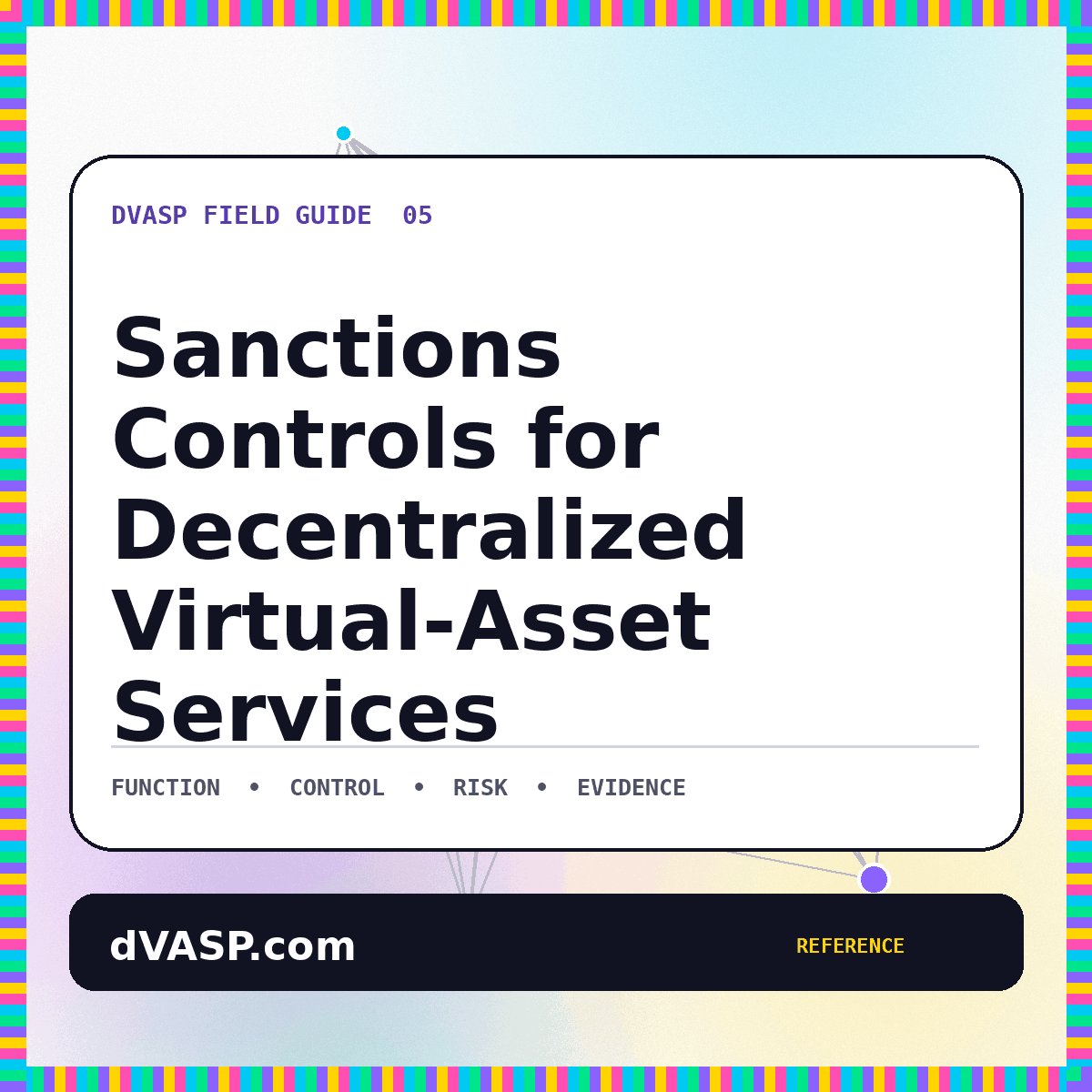 Neon shield and transaction network representing sanctions controls for decentralized services